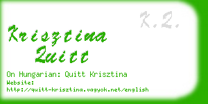 krisztina quitt business card